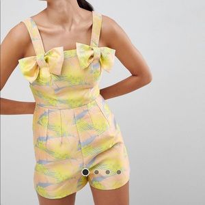 ASOS Jacquard Bow Romper